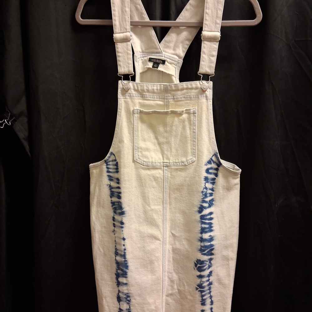 Wild Fable White and Blue Tie-Dye Dress